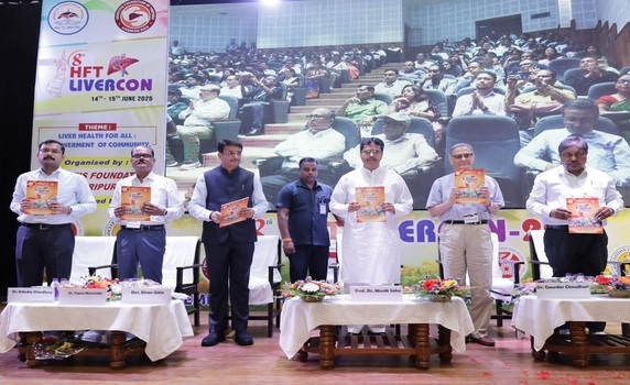 Tripura CM Dr Manik Saha attends HFT-LIVERCON in Agartala.